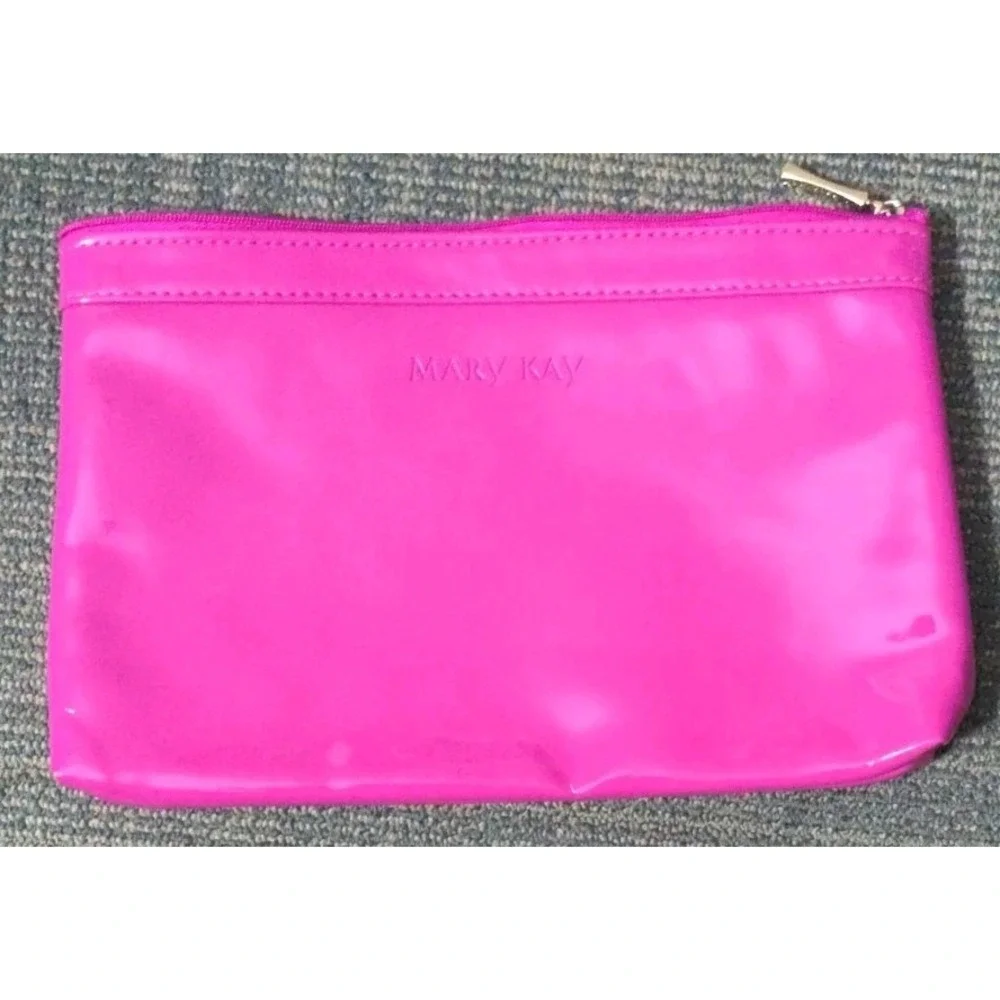 Pair Of New Mary Kay Hot Pink Cosmetic Bags Makeup Zipper Travel Storage School